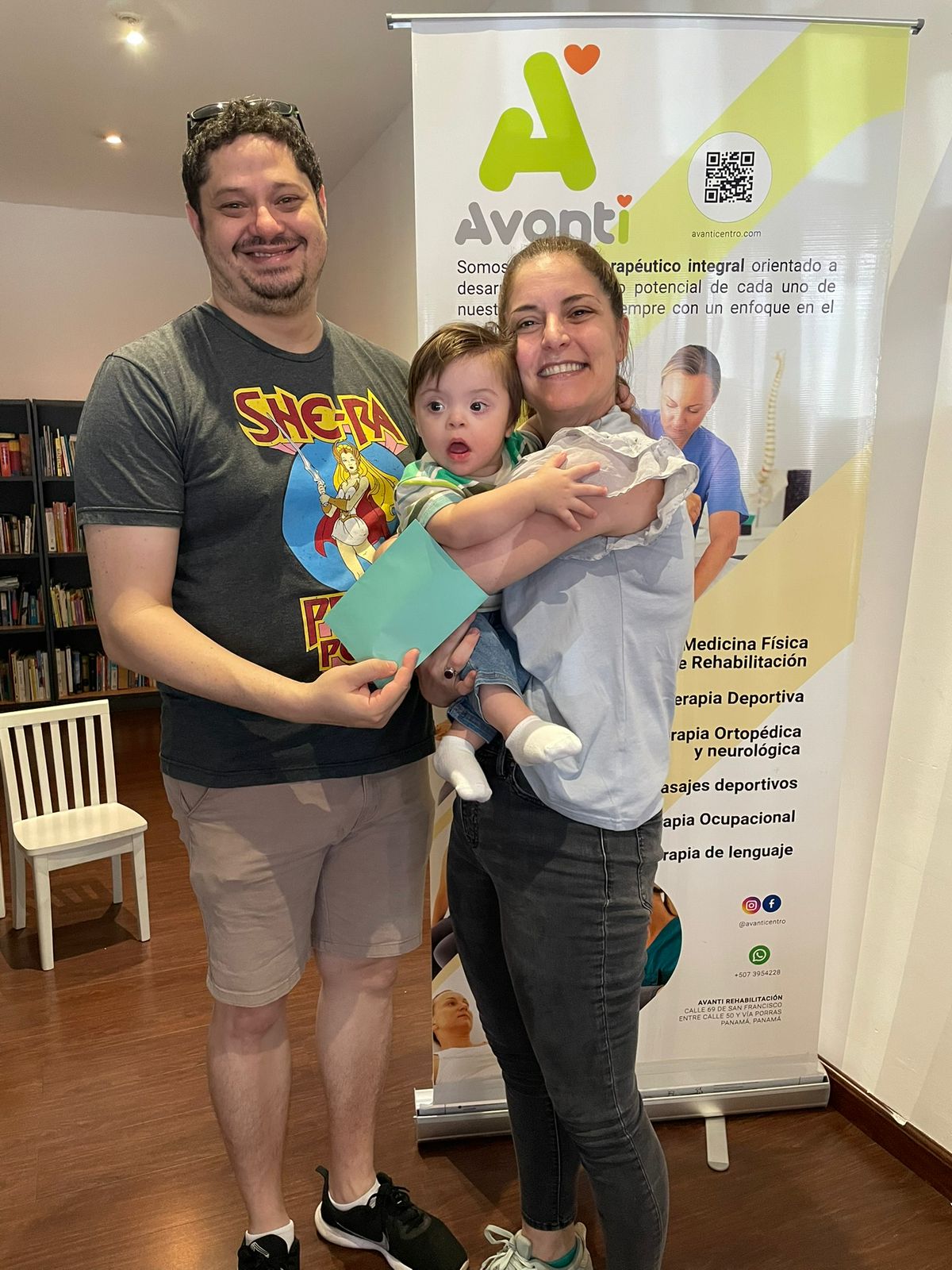 Sebastián y sus padres